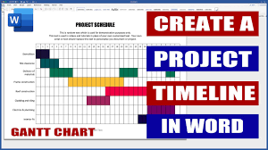project timeline in word gantt chart