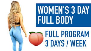 women s 3 day full body split full