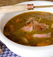 bacon hock ginger and split pea soup