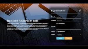 create bootstrap registration form
