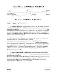 real estate power of attorney forms