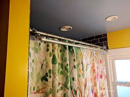 diy double shower curtain rod with