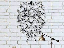 Metal Wall Decor Geometric Metal Lion