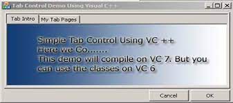 simple tab control for visual c