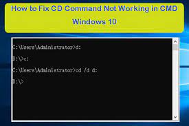 how to fix cd command not working in