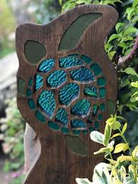 Turtle Garden Sculpture Stained Glass