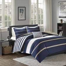 White Stripe Comforter Set
