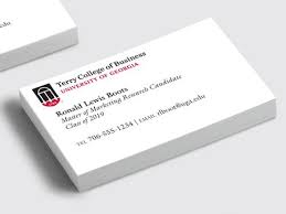 Uga Terry College Student Business Card