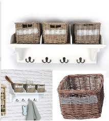Wicker Storage Unit With Goat Hooks And