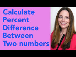how to calculate percent difference