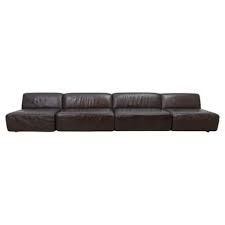 Modular Sofa In Brown Leather
