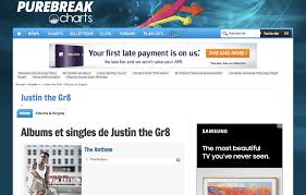 Justin Makes The Charts In France Record 33
