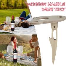 wine holder wooden table outdoor beer