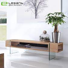 China Mdf Tv Stand With Glass Leg