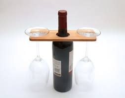 Wooden Wine Glass Caddy Set Of 2 Wine