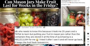 Does Putting Fruit In Mason Jars Make