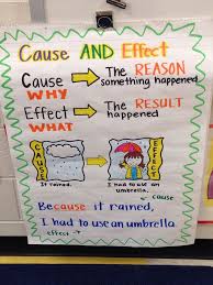 Cause And Effect Anchor Chart Standard 1 Second Grade