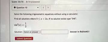 Following Trigonometric Equations