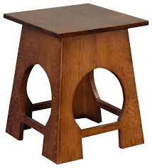 Crafts Mission Style Taboret End Table