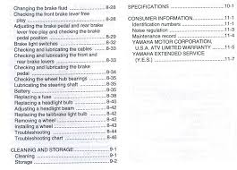 2009 Yamaha Yfm350 Grizzly 350 Auto Atv Owners Manual
