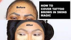 how to cover tattoo eyebrows