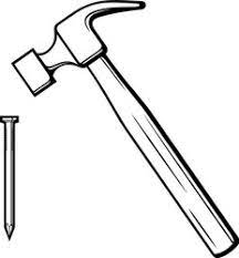 hammer and nail vector images over 7 700