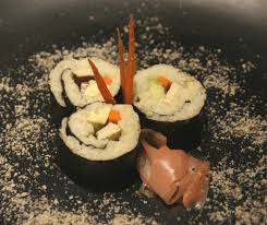 millet sushi with avocado