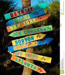 Mileage Marker Sign Stock Photo Image Of Detroit Florida 23157656