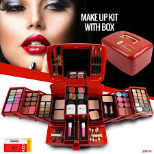s makeup kit with box 2001a red