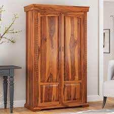 55l x 23.5d x 74.5h give your cramped closet some wiggle room . Empire Bedroom Rustic Solid Wood Large Armoire Wardrobe With Shelves