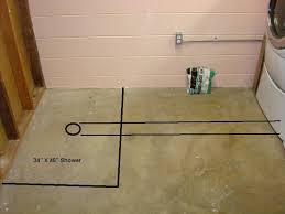 Shower Kit In A Basement Floor