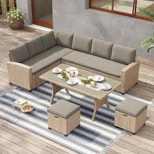 Rattan Wicker Outdoor Sofa Set
