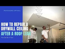 how to repair drywall ceiling after a
