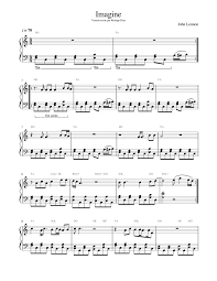 John lennon's imagine is among the most beloved songs of our time, and a natural favorite among pianists. John Lennon Imagine Sheet Music For Piano Solo Musescore Com