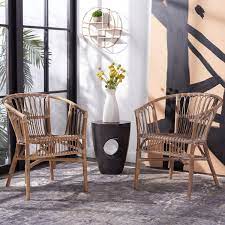 Wicker accent chairs are seating pieces meant to glorify the décor by sprucing up the living space's comfort and feel. Adriana Rattan Accent Chair Set Of 2 Painted Fox Home