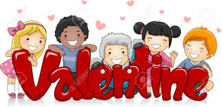 Image result for valentine's day kids in red and white clip art