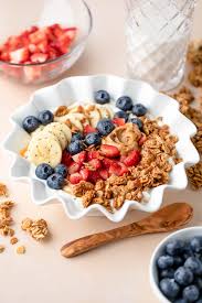 fruit and granola yogurt bowls 3 ways