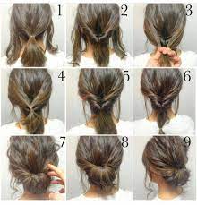 Some loose twists, messy curls, and delicate hair pins make this simple easy hairstyle for short medium hair a unique and chic updo you can customize and wear to any event. Easy Hairstyles Updo Easyhairstylesupdo Medium Hair Styles Long Hair Styles Cute Quick Hairstyles