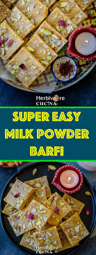 super easy milk powder barfi
