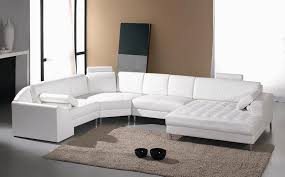 monaco white leather sectional sofa 2236