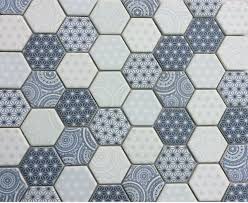 recycled glass mosaic with printed