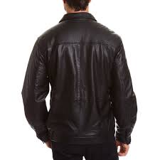 Excelled Mens Leather Bomber Jacket 810102752