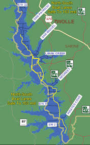 Map Of Toledo Bend Boat Lanes Toledo Bend Lake