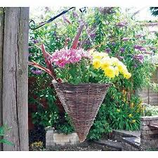 12 Rattan Cone Hanging Basket With