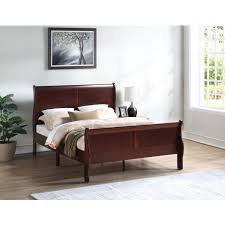 Louis Philip Cherry Sleigh Bed With