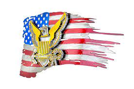 Us Army Eagle Flag Military Metal Art