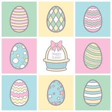 happy easter pastel colour easter eggs
