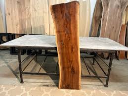 Live Edge Walnut Sofa Table Wood