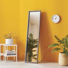 Woodie Free Standing Mirror Small Grey