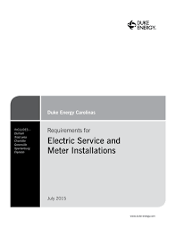 electric service and meter installations